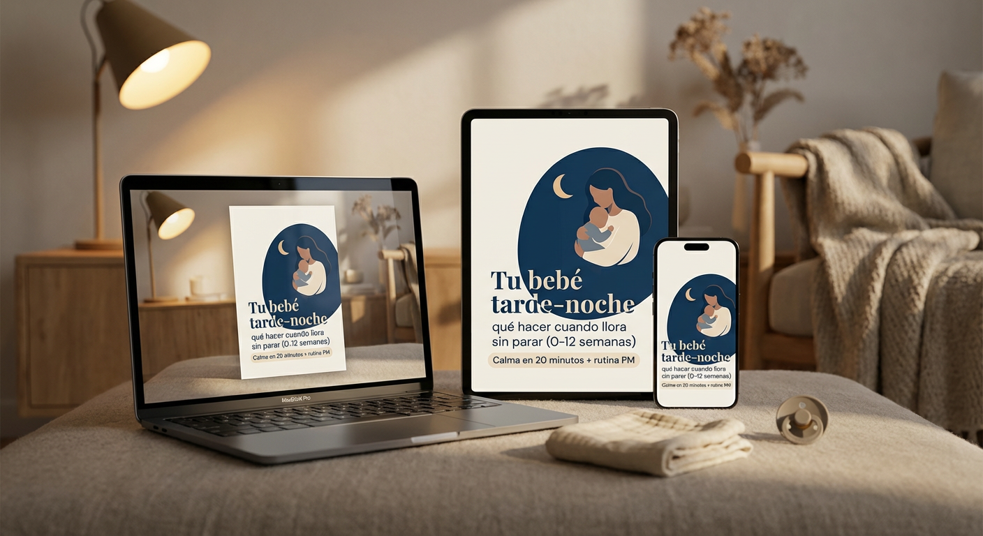 Tu bebé tarde‑noche: qué hacer cuando llora sin parar (0–12 semanas)